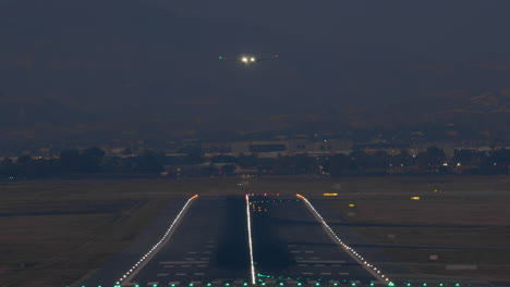 nighttime runway approach