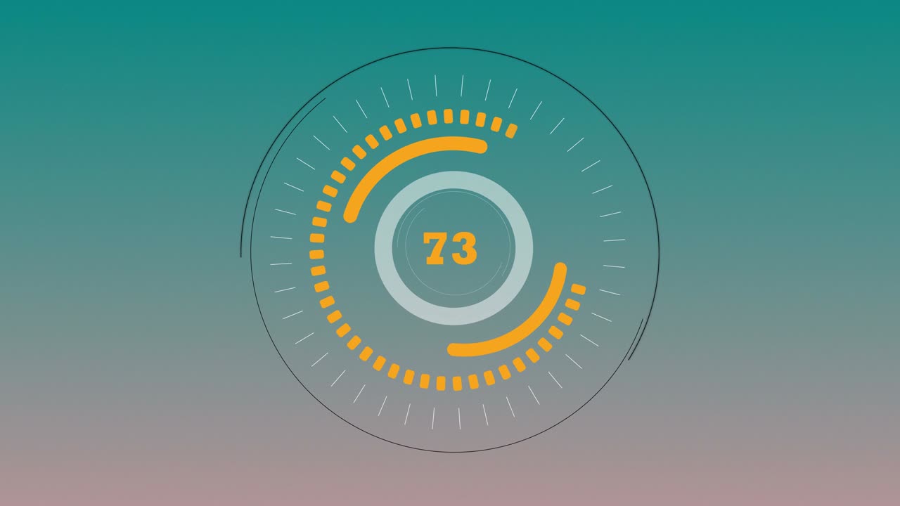 Progress bar - digital style, radial design