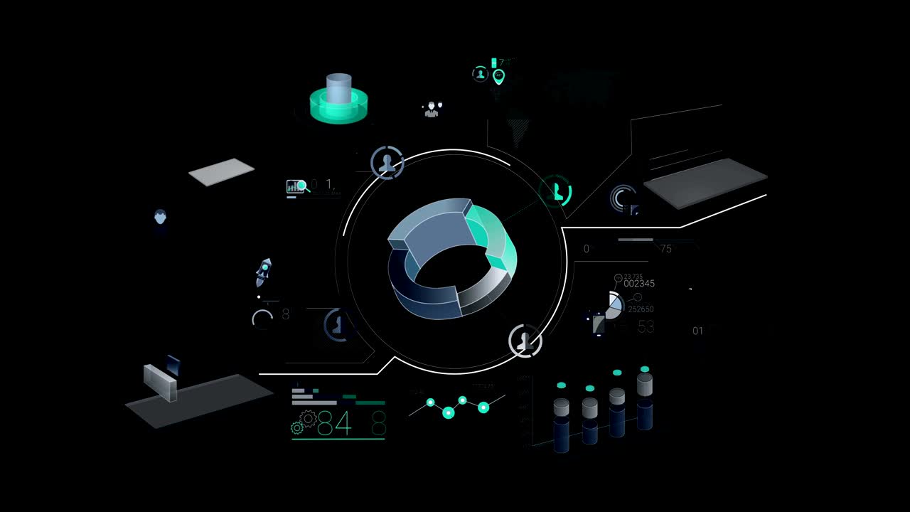 Business Infographics Elements With Alpha Channel