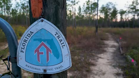 florida trail sign at trailhead near econfina creek