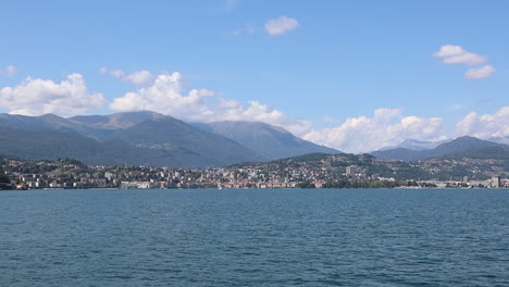 sailing on lake lugano. lugano, ticino canton, switzerland