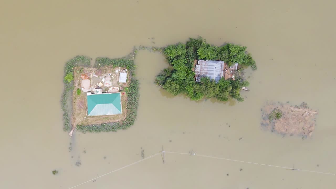 Aerial shots of flood stricken areas of Bangladesh