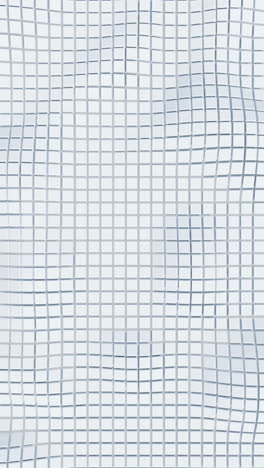 seamless loop background of abstract white geometric waving surface, 3d loopable animation