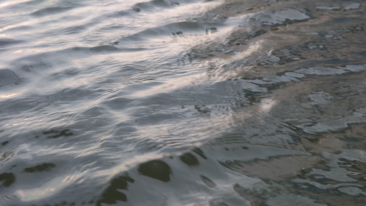 close-up of moving water waves