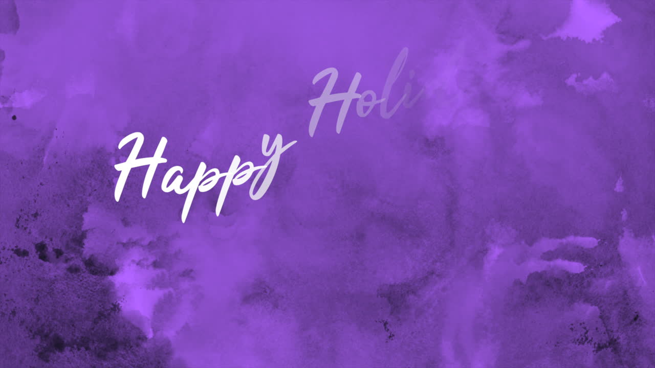 acuarela festiva felices vacaciones en la fuente de angustia moderna en fondo púrpura