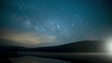 milky way over a river