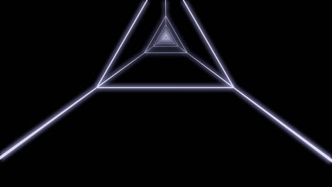 el fondo del túnel de triángulo de ondas sintéticas renderizado en 3d