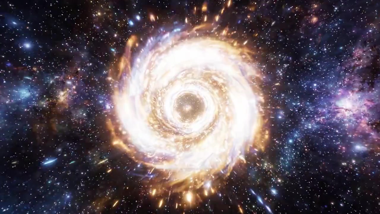 A Cosmic Journey Through Vibrant Colorful Vortexes: Exploring the Depths of Space with Surreal Light Patterns and Cosmic Energy in a Whirling Spiral of Stars