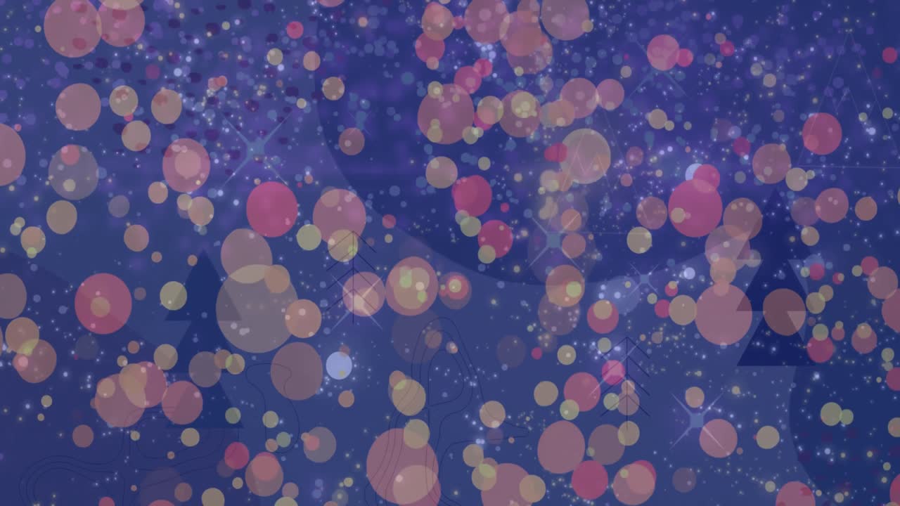 크리스마스 겨울 풍경 위에 내리는 눈의 애니메이션