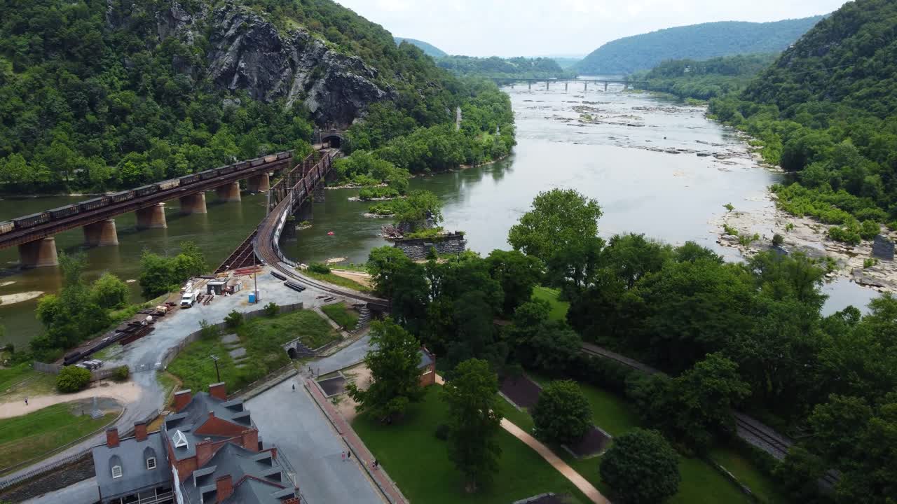 Harpers Ferry, West Virginia, sted for John Browns raid for at bekæmpe slaveri.