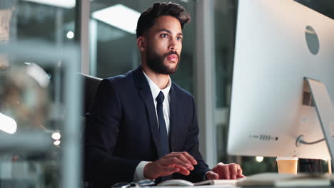 businessman working on computer in office