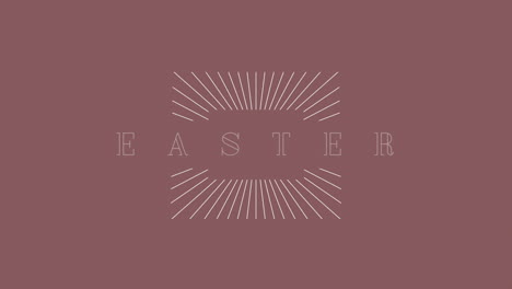 happy easter with retro lines on fashion brown gradient