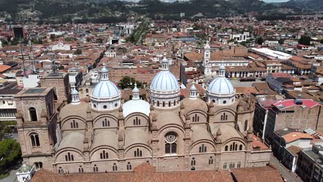 aerial view of pasto cathedral and cityscape