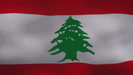 The-Lebanon-national-waving-flag