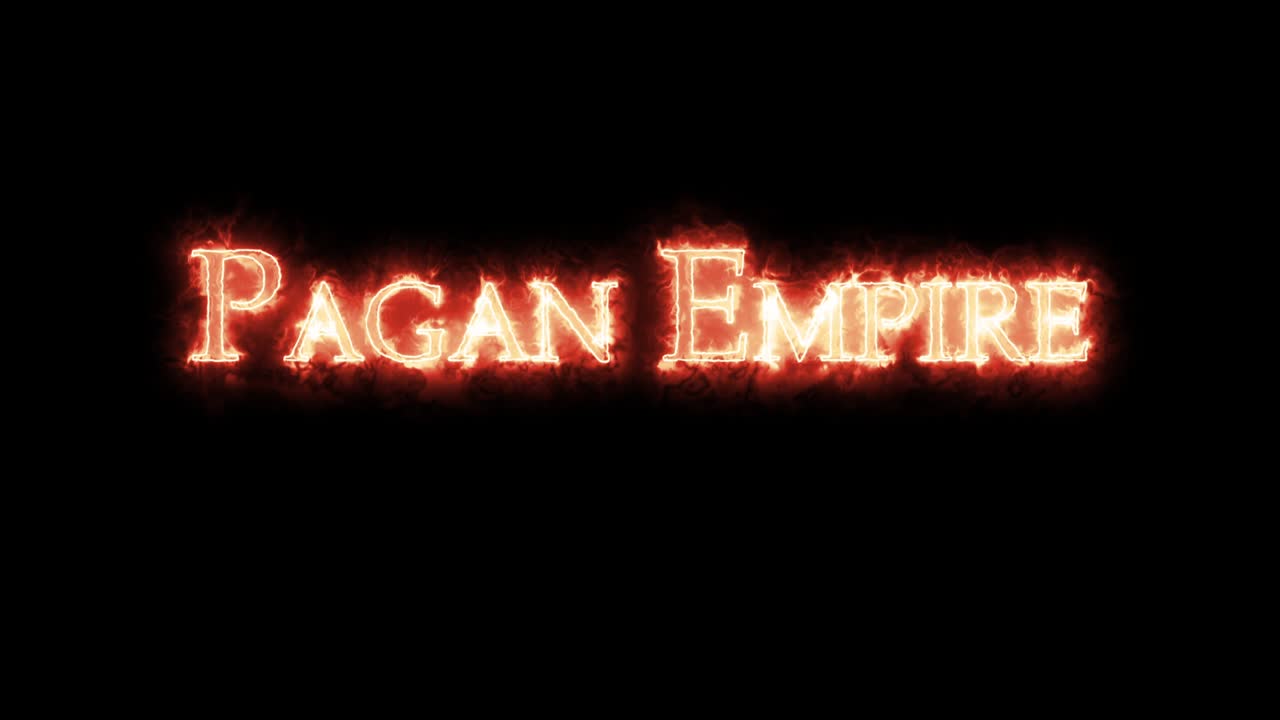 이방 제국은 불로 쓰여져 있습니다.