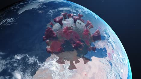 Animation-of-covid-19-cell-over-globe