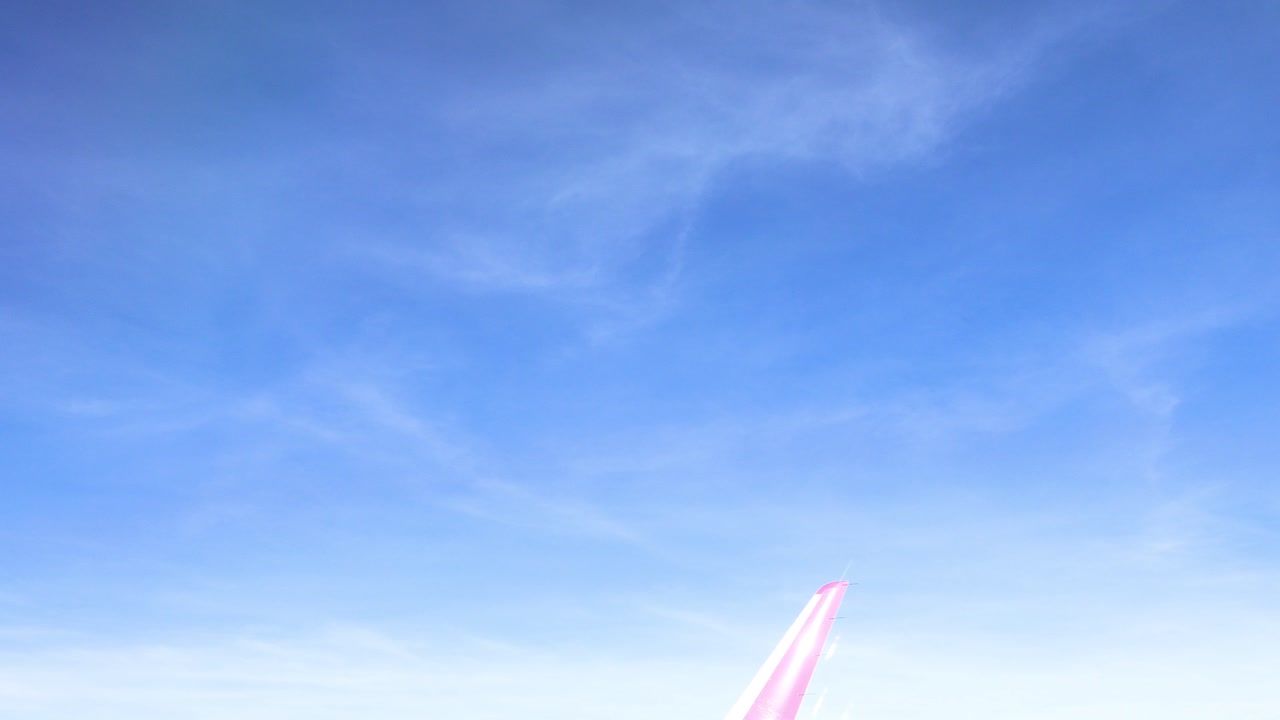 구름 을 가진 비행기 날개 와 리