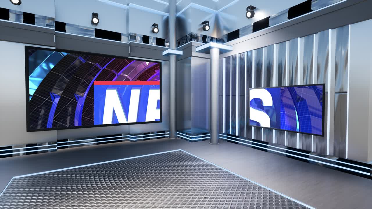 3D 가상 TV 스튜디오 뉴스