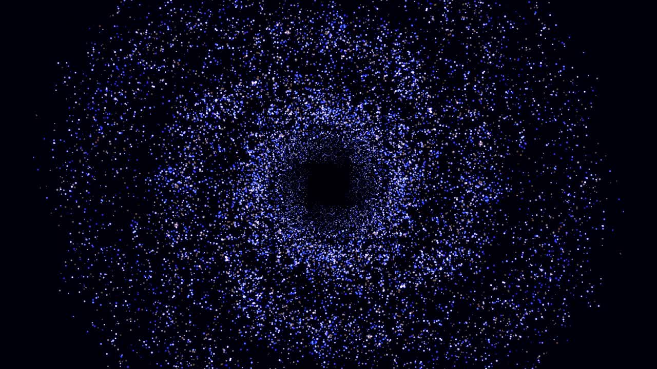 túnel espiral de partículas brillantes abstractas