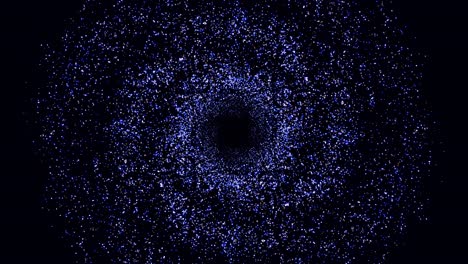 Abstract Glowing Particles Spiral Tunnel