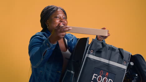 food orders delivered by female cyclist