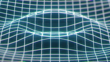 4k sonar wave scan wireframe rotation close up loop animation. digital technology network background