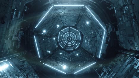 loop digital futuristic neon tunnel