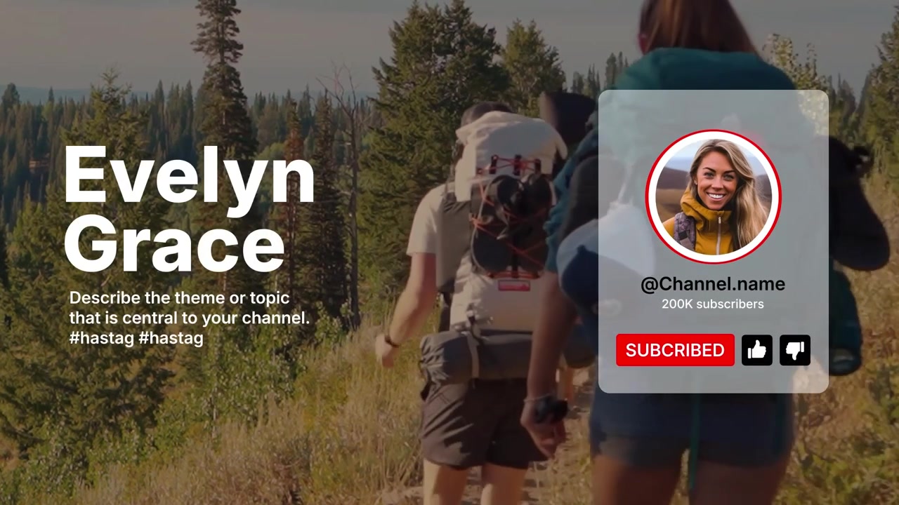 Modern Glassmorphic Youtube Profile