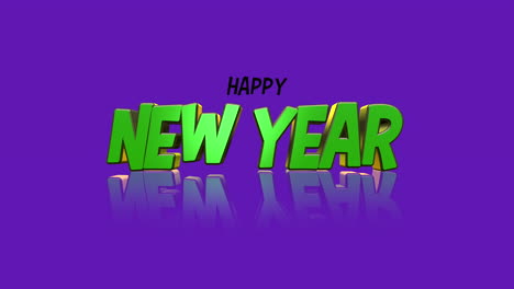 Cartoon-Happy-New-Year-text-on-vibrant-purple-gradient