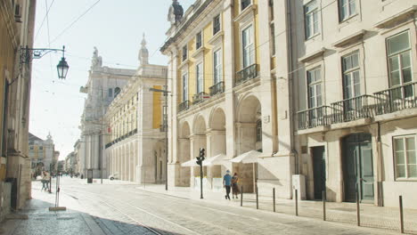 street in the historic center of lisbon