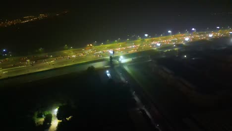 swaminarayan akshardham mandir en nueva delhi, vista desde el aire