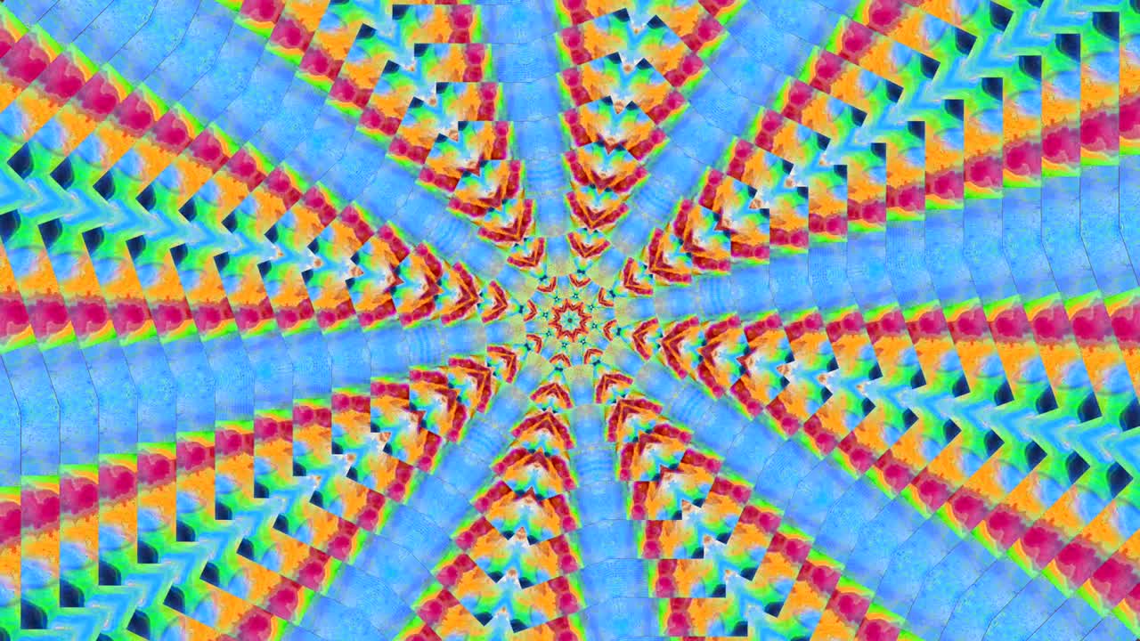 la transformación del neón futurista psicodélico en el fondo reluciente