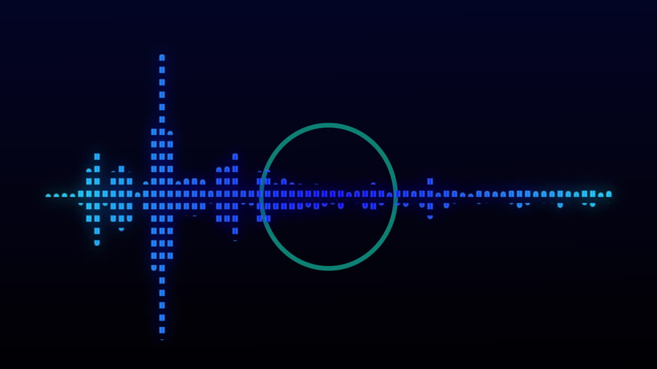 Animation of digital interface over navy background