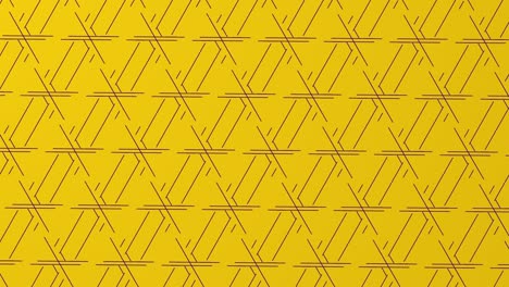 patrón geométrico animación de movimiento 4k donde las líneas y formas se cruzan entre sí para formar nuevos patrones en amarillo con espacio de copia. use el fondo para el logotipo. concepto de animación en movimiento simple