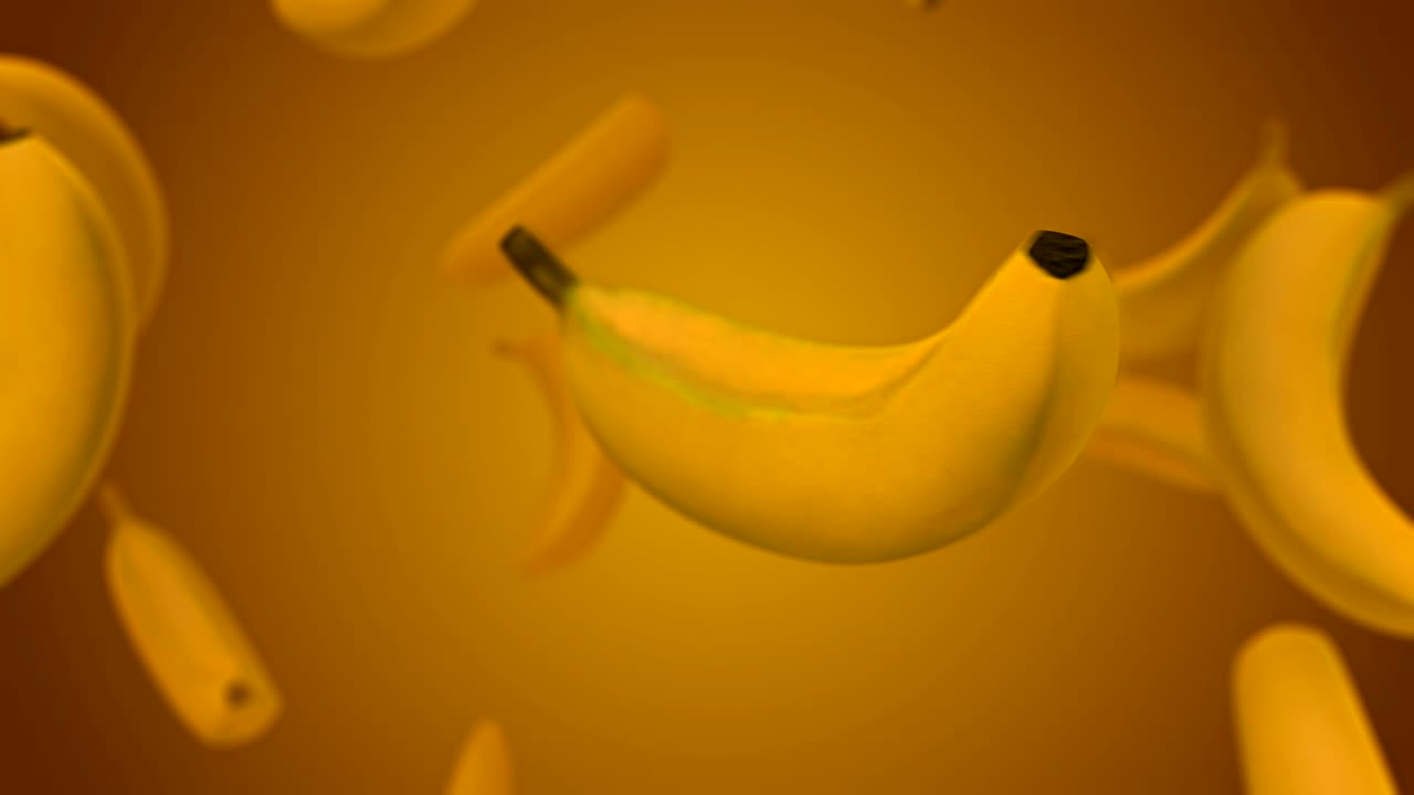 건강한 유기농 바나나 회전 및 전환 루마 매트 알파 채널 - 완벽한 루프 - 스 비디오