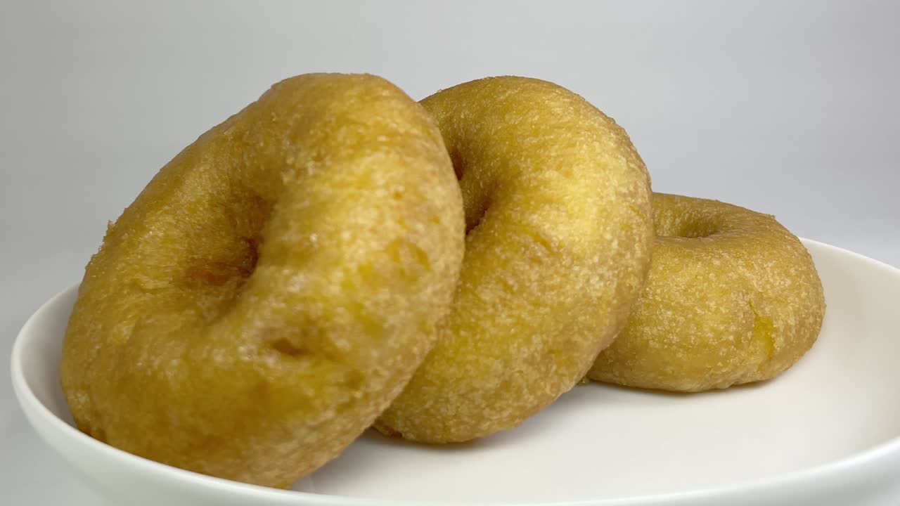 donut pequeño, video en primer plano