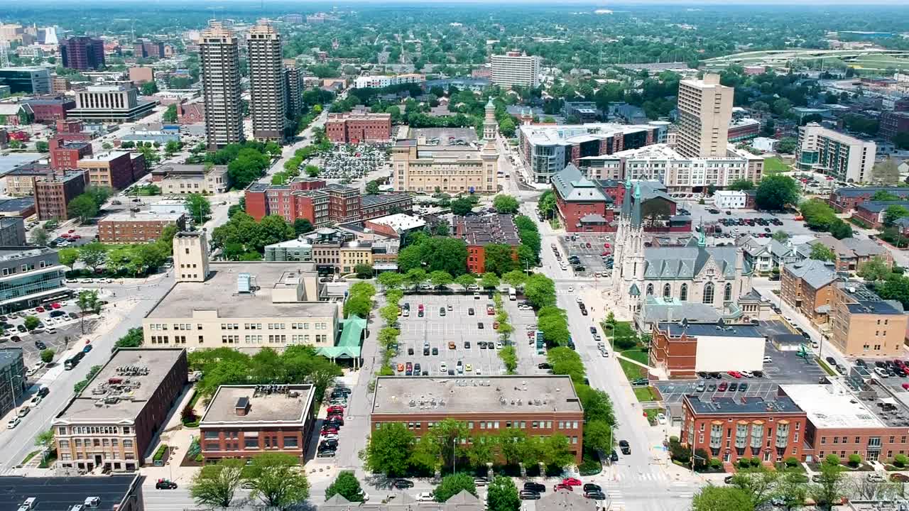 Aerial View of Downtown Toledo, Ohio