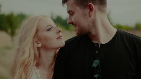 couple in love staring at each other