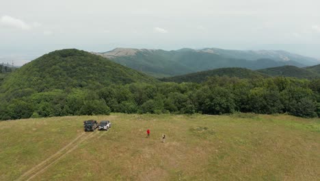 off road drive in georgian mountains