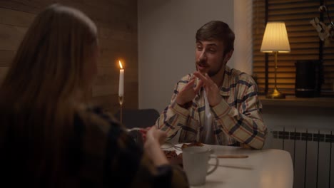 couple enjoying a romantic dinner