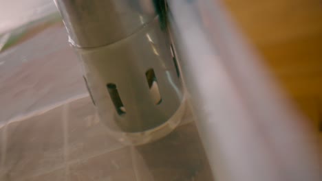 close up view of the immersed sous vide cooking technique into the tub