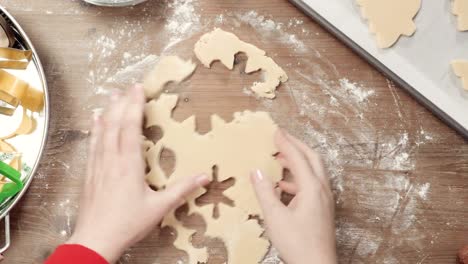 baking sugar cookies for christmas.