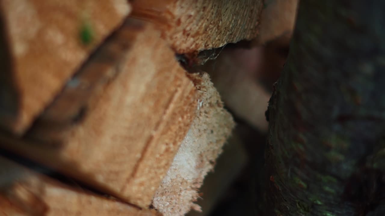 Cobweb on a tree in the garden
