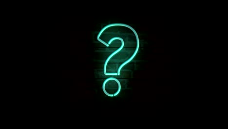 signo de neón de signo de pregunta
