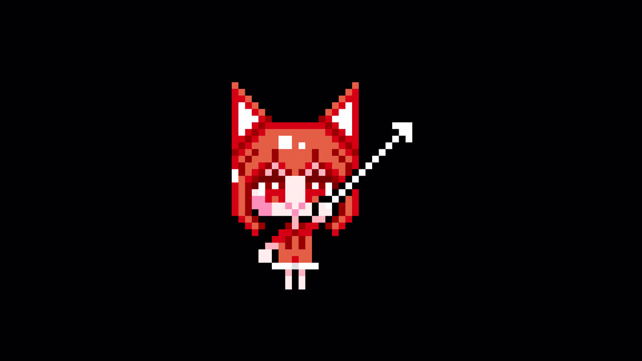 Pixel Cat girl cursor short hair Looping animation. 1080p (4).mov