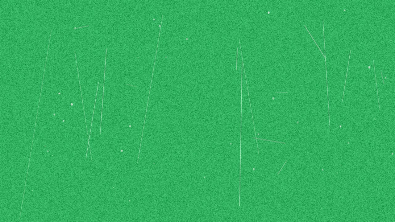 Pink-gray grain starting single streak forming and fading lines showing artifacts on transparent bg