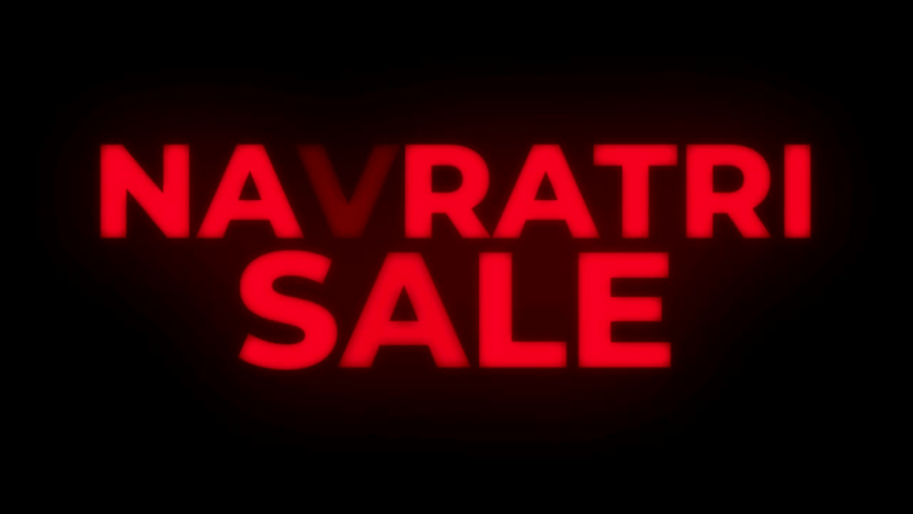 나브라트리 판매 텍스트 박이는 디스플레이 프로모션 루프.