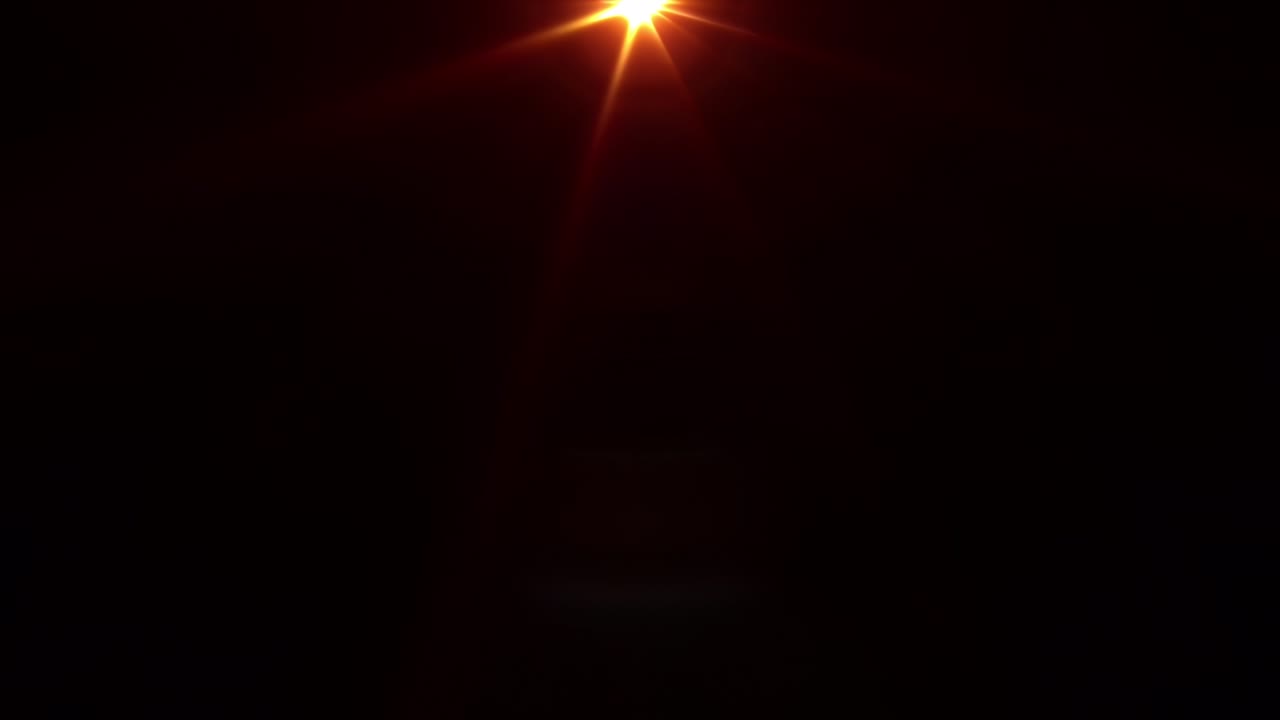 luz de llamarada óptica abstracta con anillo de brillo halo alrededor en el centro superior. 4k 3d bucle sin costuras. hermoso bucle de luz del sol lente de llamarada se puede utilizar para la superposición de su proyecto