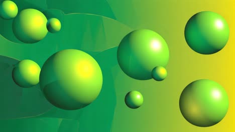 abstract spheres on gradient background