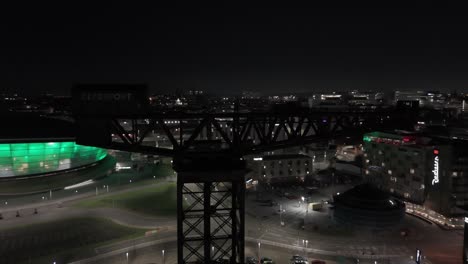 clydeport industrial crane, scottish exhibition centre, aerial